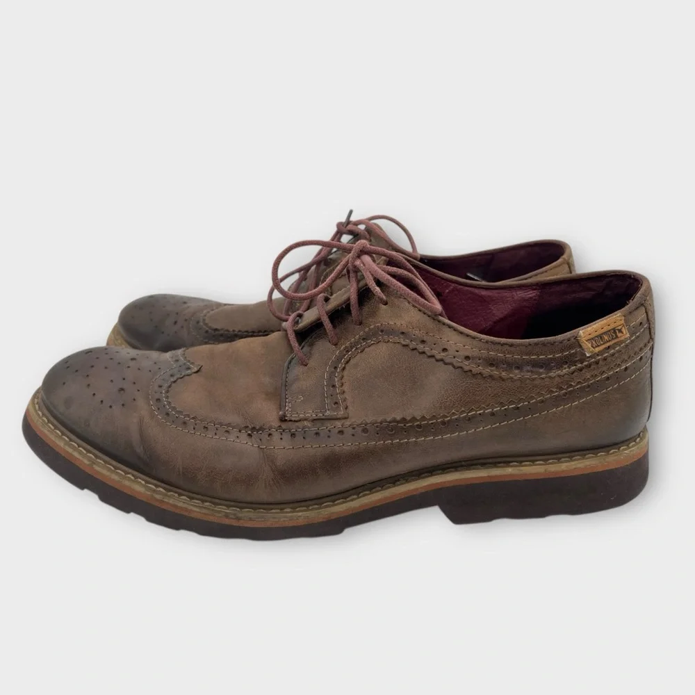 PIKOLINOS Men's Leather‎ Oxfords Gray & Brown Two Pair Men’s Euro 44 US 10